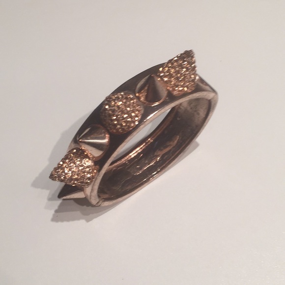 Jewelry - Rose Goldtone & Crystals Studded Cuff Bracelet